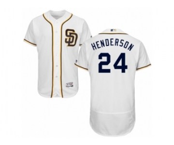 Men's Majestic San Diego Padres #24 Rickey Henderson White Flexbase Authentic Collection MLB Jersey