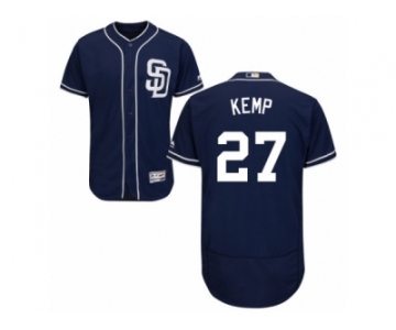 Men's Majestic San Diego Padres #27 Matt Kemp Navy Blue Flexbase Authentic Collection MLB Jersey