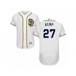 Men's Majestic San Diego Padres #27 Matt Kemp White Flexbase Authentic Collection MLB Jersey