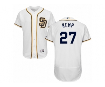 Men's Majestic San Diego Padres #27 Matt Kemp White Flexbase Authentic Collection MLB Jersey