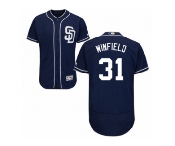 Men's Majestic San Diego Padres #31 Dave Winfield Navy Blue Flexbase Authentic Collection MLB Jersey