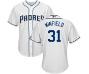 Men's Majestic San Diego Padres #31 Dave Winfield Replica White Home Cool Base MLB Jersey