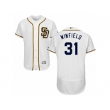 Men's Majestic San Diego Padres #31 Dave Winfield White Flexbase Authentic Collection MLB Jersey