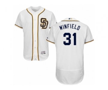 Men's Majestic San Diego Padres #31 Dave Winfield White Flexbase Authentic Collection MLB Jersey