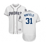 Men's Majestic San Diego Padres #31 Dave Winfield White Home Flex Base Authentic Collection MLB Jersey