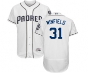 Men's Majestic San Diego Padres #31 Dave Winfield White Home Flex Base Authentic Collection MLB Jersey