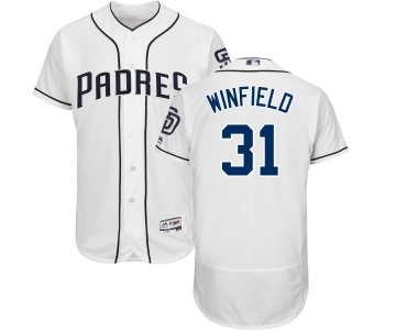 Men's Majestic San Diego Padres #31 Dave Winfield White Home Flex Base Authentic Collection MLB Jersey