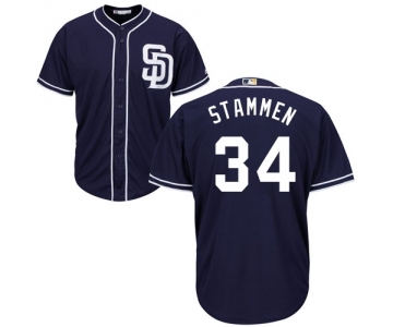 Men's Majestic San Diego Padres #34 Craig Stammen Replica Navy Blue Alternate 1 Cool Base MLB Jersey