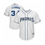 Men's Majestic San Diego Padres #34 Craig Stammen Replica White Home Cool Base MLB Jersey