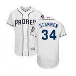 Men's Majestic San Diego Padres #34 Craig Stammen White Home Flex Base Authentic Collection MLB Jersey