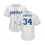 Men's Majestic San Diego Padres #34 Rollie Fingers Replica White Home Cool Base MLB Jersey