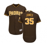 Men's Majestic San Diego Padres #35 Randy Jones Brown Alternate Flex Base Authentic Collection MLB Jersey