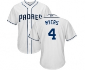 Men's Majestic San Diego Padres #4 Wil Myers Replica White Home Cool Base MLB Jersey