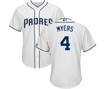 Men's Majestic San Diego Padres #4 Wil Myers Replica White Home Cool Base MLB Jersey