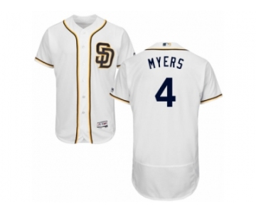 Men's Majestic San Diego Padres #4 Wil Myers White Flexbase Authentic Collection MLB Jersey