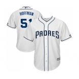 Men's Majestic San Diego Padres #51 Trevor Hoffman Replica White Home Cool Base MLB Jersey