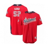 Men's Majestic San Diego Padres #52 Brad Hand Game Red National League 2018 MLB All-Star MLB Jersey