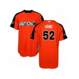 Men's Majestic San Diego Padres #52 Brad Hand Replica Orange National League 2017 MLB All-Star MLB Jersey