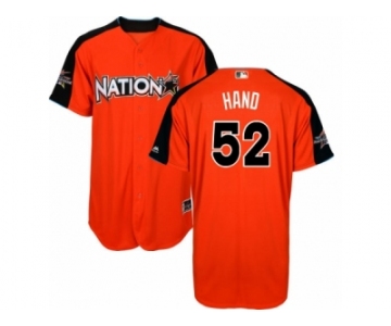 Men's Majestic San Diego Padres #52 Brad Hand Replica Orange National League 2017 MLB All-Star MLB Jersey