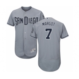 Men's Majestic San Diego Padres #7 Manuel Margot Authentic Grey Road Cool Base MLB Jersey