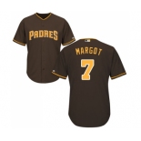 Men's Majestic San Diego Padres #7 Manuel Margot Replica Brown Alternate Cool Base MLB Jersey