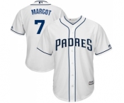 Men's Majestic San Diego Padres #7 Manuel Margot Replica White Home Cool Base MLB Jersey