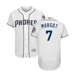 Men's Majestic San Diego Padres #7 Manuel Margot White Home Flex Base Authentic Collection MLB Jersey