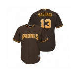 Men's Padres #13 Manny Machado Majestic Official Cool Base Jersey