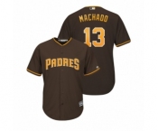 Men's Padres #13 Manny Machado Majestic Official Cool Base Jersey