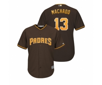 Men's Padres #13 Manny Machado Majestic Official Cool Base Jersey