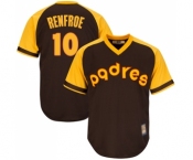 Men's San Diego Padres #10 Hunter Renfroe Replica Brown Alternate Cooperstown Cool Base Baseball Jersey