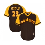 Men's San Diego Padres #23 Fernando Tatis Jr. Replica Brown Alternate Cooperstown Cool Base Baseball Jersey