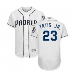 Men's San Diego Padres #23 Fernando Tatis Jr. White Home Flex Base Authentic Collection Baseball Jersey