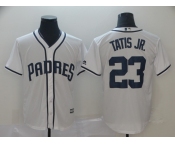 Men's San Diego Padres #23 Tatis JR. Replica White Home Cool Base MLB Jersey