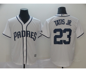 Men's San Diego Padres #23 Tatis JR. Replica White Home Cool Base MLB Jersey