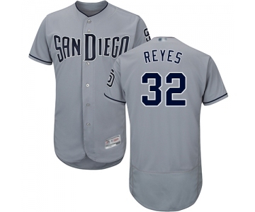 Men's San Diego Padres #32 Franmil Reyes Authentic Grey Road Cool Base Baseball Jersey