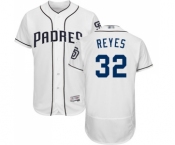 Men's San Diego Padres #32 Franmil Reyes White Home Flex Base Authentic Collection Baseball Jersey