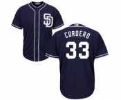 Men's San Diego Padres #33 Franchy Cordero Replica Navy Blue Alternate 1 Cool Base Baseball Jersey