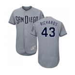 Men's San Diego Padres #43 Garrett Richards Authentic Grey Road Cool Base Baseball Jersey