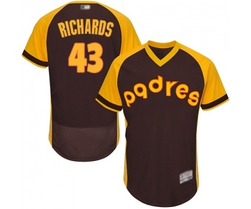 Men's San Diego Padres #43 Garrett Richards Brown Alternate Cooperstown Authentic Collection Flex Base Baseball Jersey