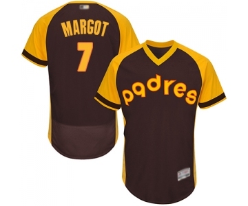 Men's San Diego Padres #7 Manuel Margot Brown Alternate Cooperstown Authentic Collection Flex Base Baseball Jersey