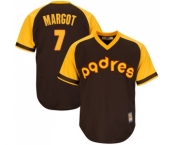 Men's San Diego Padres #7 Manuel Margot Replica Brown Alternate Cooperstown Cool Base Baseball Jersey