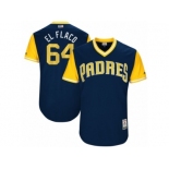 Men's San Diego Padres Dinelson Lamet #64 El Flaco Majestic Navy 2017 Players Weekend Authentic Jersey