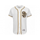 Men's San Diego Padres Majestic Fashion Blank White Flex Base Authentic Collection Team Jersey