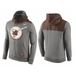 Men's San Diego Padres Nike Gray Cooperstown Collection Hybrid Pullover Hoodie