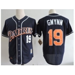 Mitchell And Ness 1998 San Diego Padres #19 Tony Gwynn Navy Blue Throwback Stitched Baseball Jersey