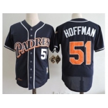 Mitchell And Ness 1998 San Diego Padres #51 Trevor Hoffman Navy Blue Throwback Stitched Baseball Jersey