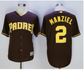 San Diego Padres #2 Johnny Manziel Coffee New Cool Base Stitched MLB Jersey