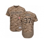 San Diego Padres #37 Travis Wood Authentic Camo Alternate 2 Cool Base MLB Jersey