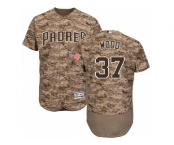 San Diego Padres #37 Travis Wood Authentic Camo Alternate 2 Cool Base MLB Jersey